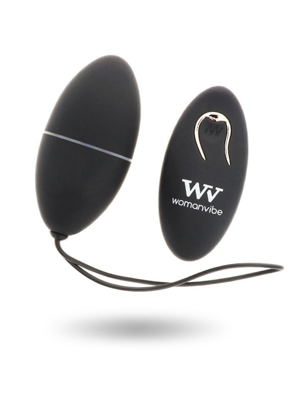 WOMANVIBE - ALSAN EGG CONTROLE REMOTO PRETO SILICONE PRETO