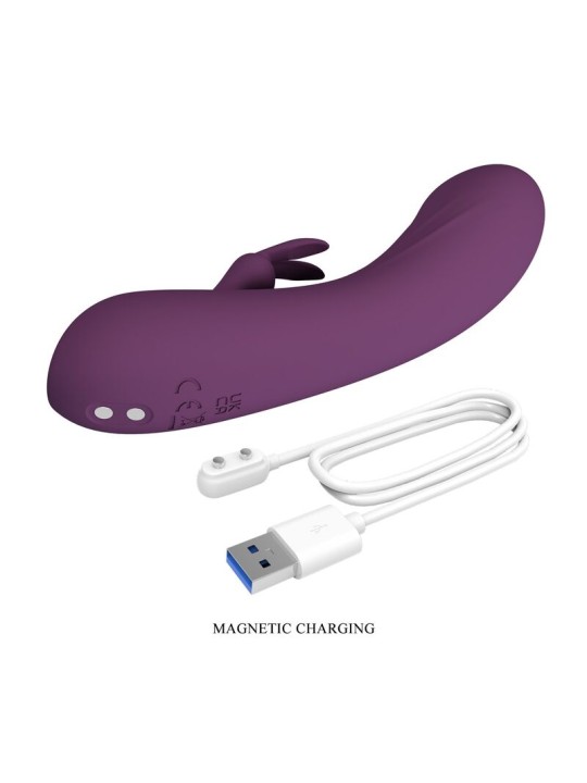 PRETTY LOVE - VIBRADOR COELHO RECARREGÁVEL LANDYN COM 10 FUNÇÕES - ROX