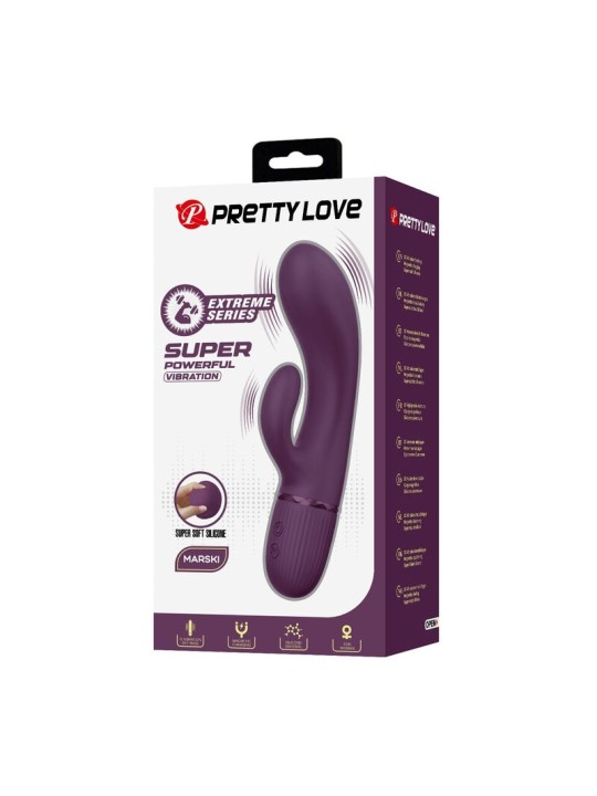 PRETTY LOVE - MARGIE VIBRADOR COELHO RECARREGÁVEL COM 10 FUNÇÕES ROXO