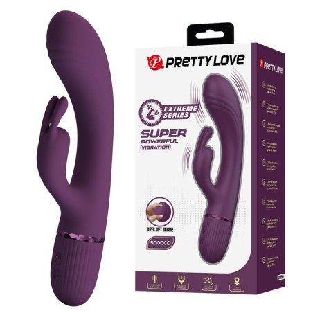 PRETTY LOVE - ROCCO VIBRATORE A FORMA DI CONIGLIO RICARICABILE 10 FUNZ