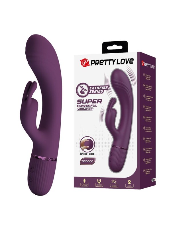 PRETTY LOVE - VIBRADOR COELHO RECARREGÁVEL ROCCO COM 10 FUNÇÕES - ROXO