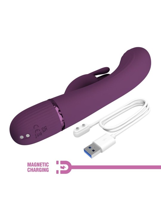 PRETTY LOVE - ROCCO VIBRATEUR LAPIN RECHARGEABLE 10 FONCTIONS VIOLET