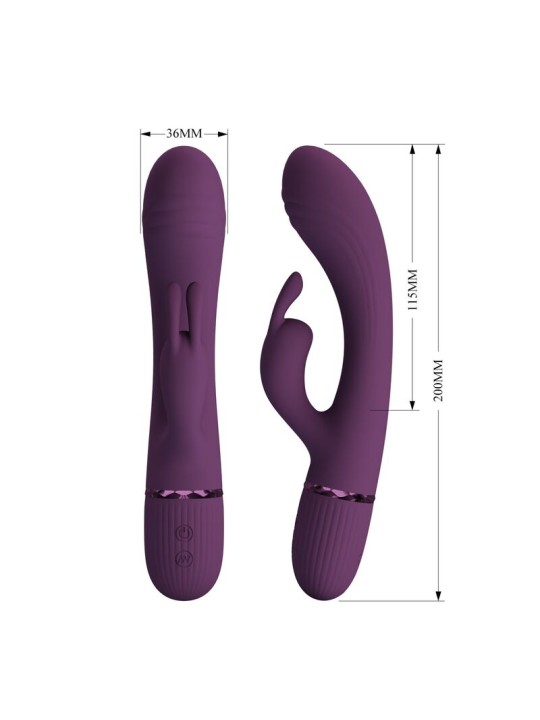 PRETTY LOVE - ROCCO VIBRADOR RABBIT RECARGABLE 10 FUNCIONES MORADO