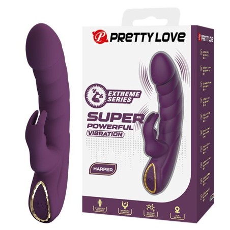 PRETTY LOVE - HARPER OPLAADBARE KONIJNENVIBRATOR MET 10 FUNCTIES, PAAR