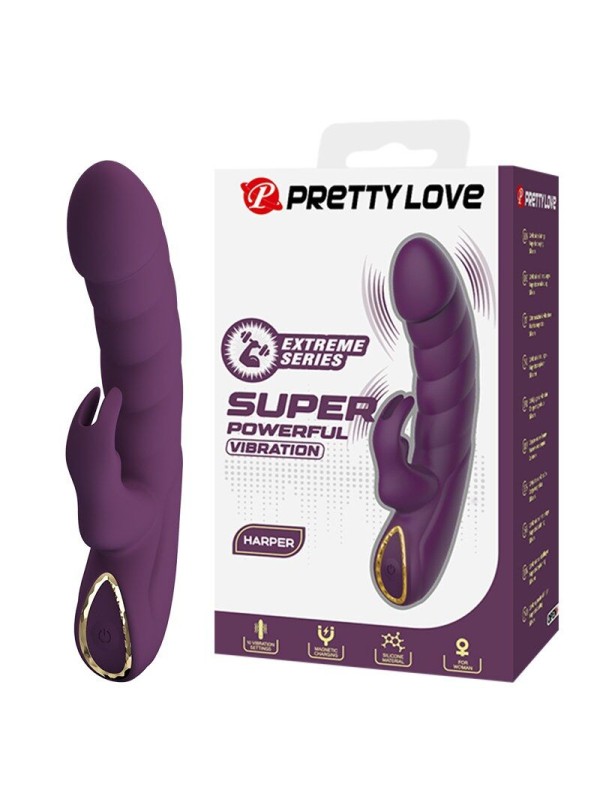 PRETTY LOVE - VIBRADOR COELHO RECARREGÁVEL HARPER COM 10 FUNÇÕES - ROX