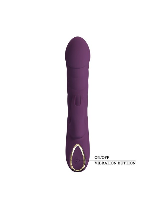 PRETTY LOVE - VIBRADOR COELHO RECARREGÁVEL HARPER COM 10 FUNÇÕES - ROX