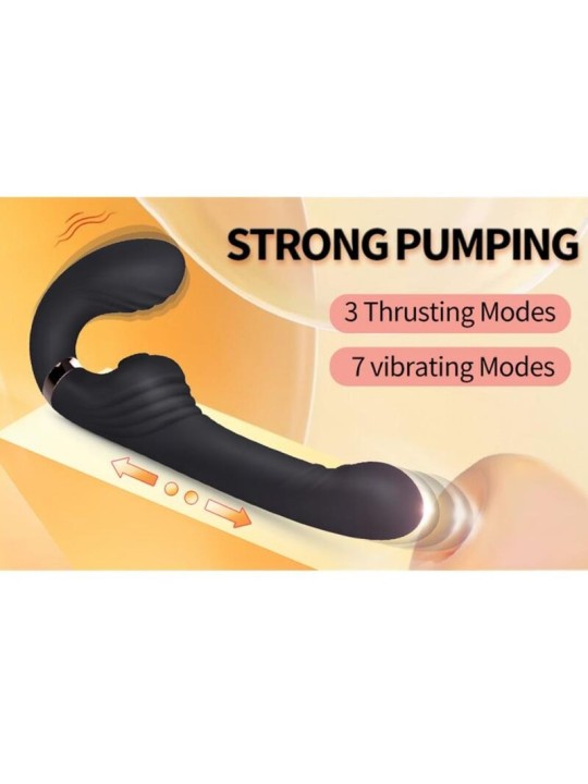 NALONE - ALLOW DUAL VIBE WITH ROTATION AND THRUSTING BLACK