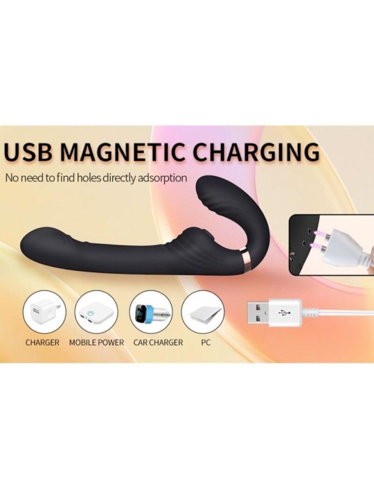 NALONE - ALLOW DUAL VIBE WITH ROTATION AND THRUSTING BLACK