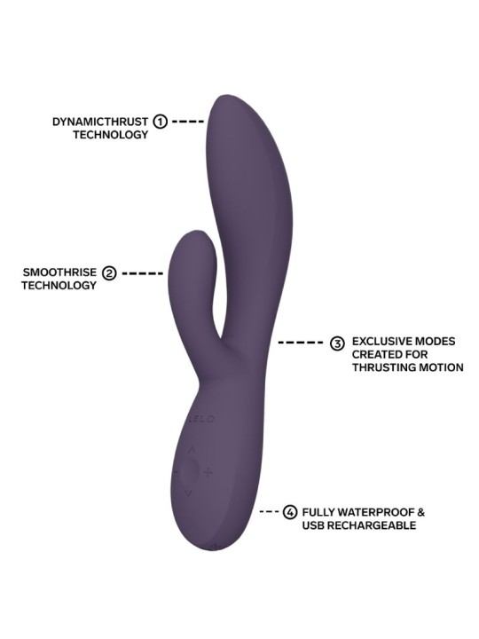 LELO - INA THRUST RABBIT VIBRATEUR À POUSSÉE VIOLET