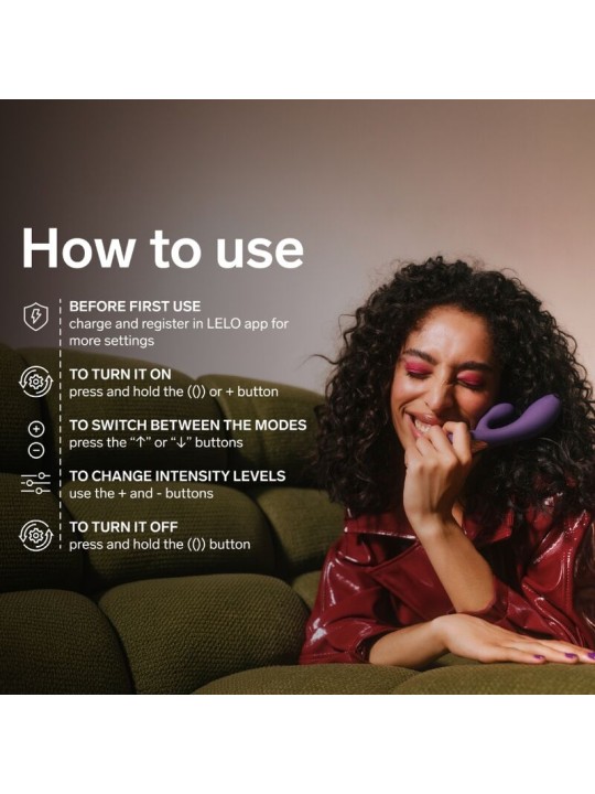 LELO - INA THRUST RABBIT VIBRATEUR À POUSSÉE VIOLET