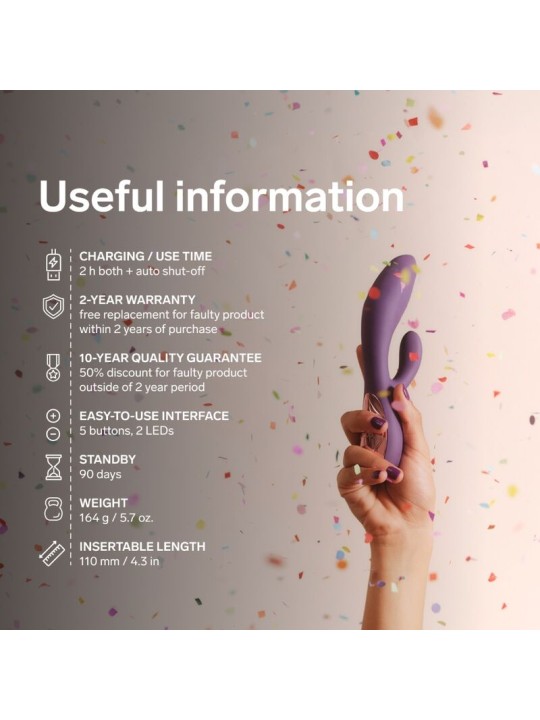 LELO - INA THRUST VIBRADOR RABBIT CON EMPUJE MORADO