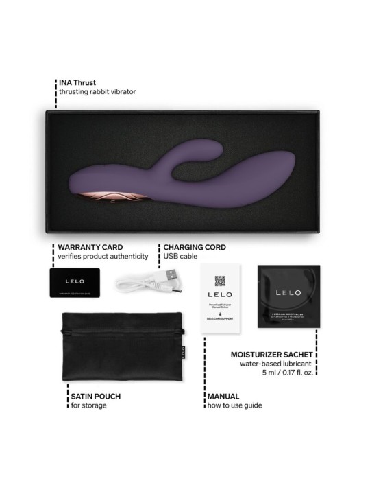 LELO - INA THRUST RABBIT VIBRATEUR À POUSSÉE VIOLET