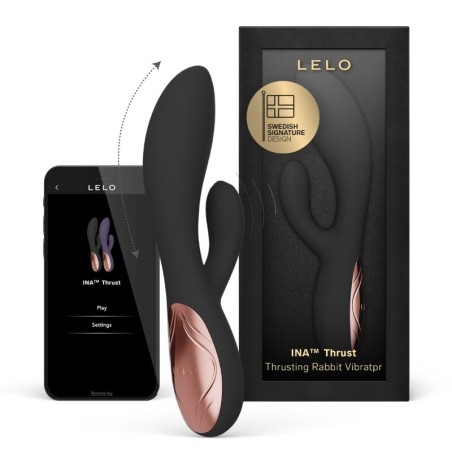 LELO - INA THRUST VIBRADOR RABBIT CON EMPUJE NEGRO