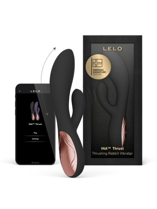 LELO - INA THRUST RABBIT TRUSTVIBRATOR ZWART