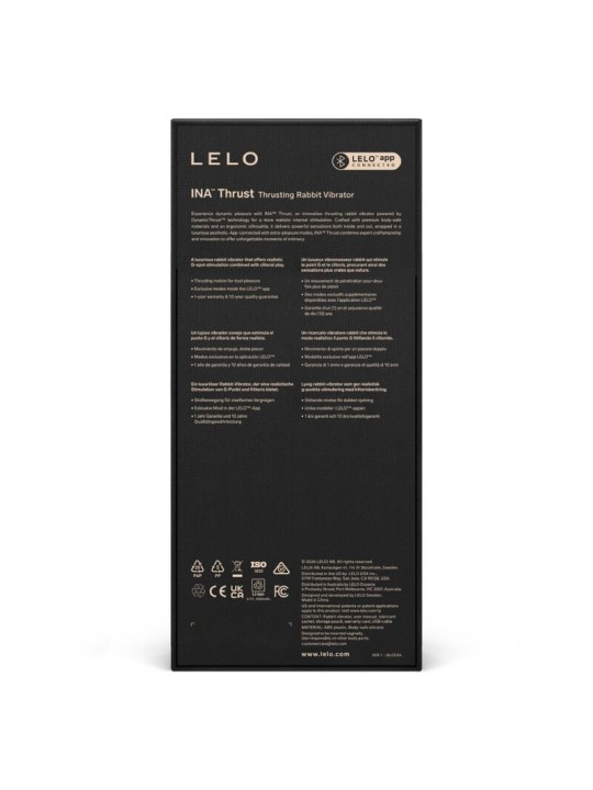 LELO - INA THRUST RABBIT TRUSTVIBRATOR ZWART