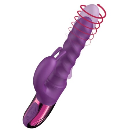 SHE.E.O - VIBRATORE A SPIRALE CON CONIGLIO VIOLA