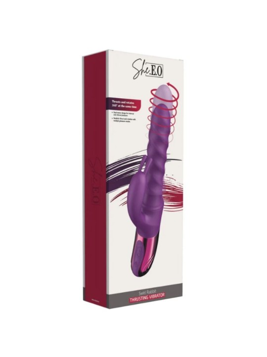 SHE.E.O - VIBRADOR REDEMOINHO COELHO ROXO
