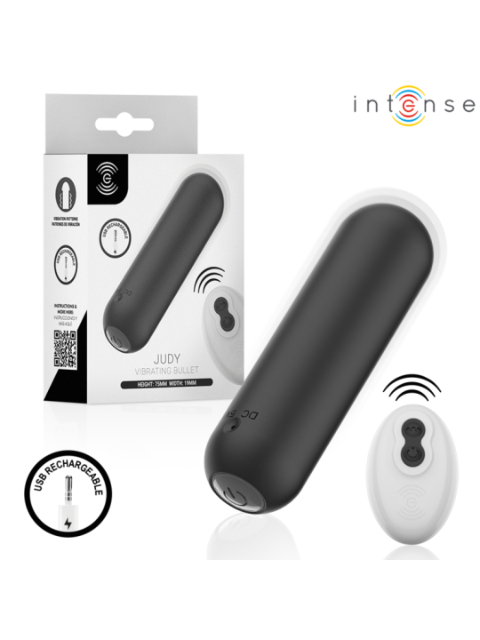 INTENSE - JUDY VIBRATORE A PROIETTILE RICARICABILE CON TELECOMANDO NER