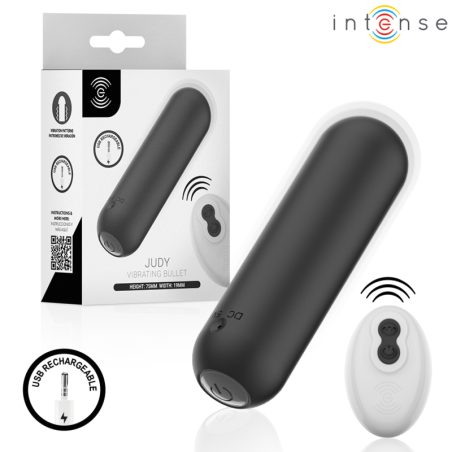 INTENSE - JUDY VIBRATORE A PROIETTILE RICARICABILE CON TELECOMANDO NER