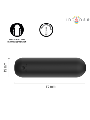 INTENSE - JUDY VIBRADOR BULLET RECARREGÁVEL COM CONTROLE REMOTO PRETO