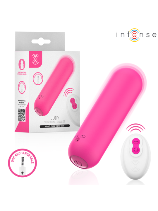 INTENSE - JUDY VIBRANTE RECHARGEABLE AVEC TÉLÉCOMMANDE ROSE