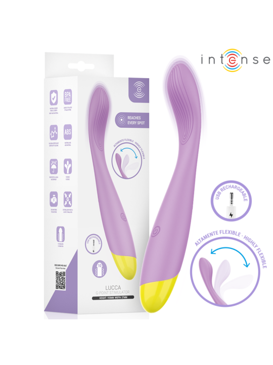 INTENSE - LUCCA FLEXIBLE USB RECHARGEABLE G-POINT STIMULATOR