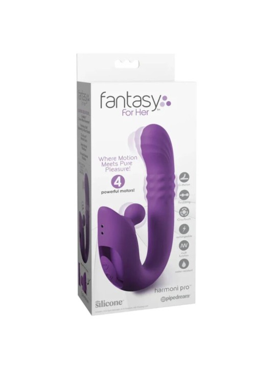 FANTASY FOR HER - HARMONI PRO PURPLE G-SPOT & CLITORAL RABBIT VIBRATOR
