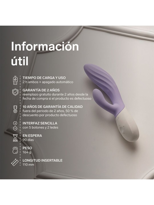 LELO - INA TWIST DOUBLE VIBRATEUR LAPIN POUR LE POINT G ET LE CLITORIS