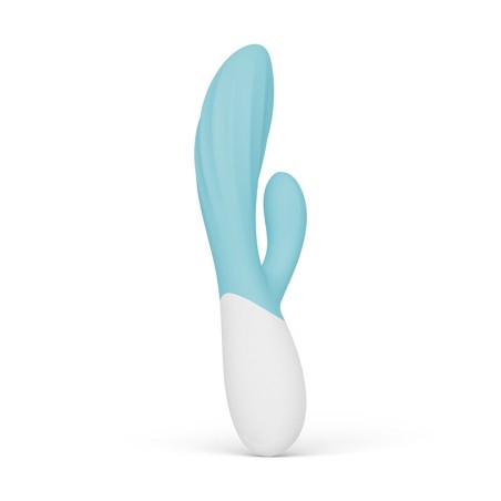 LELO - INA TWIST DUBBELE VIBRATOR KONIJN VOOR G-SPOT EN CLITORIS BLAUW