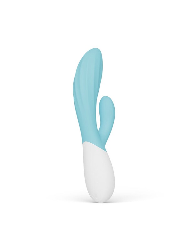 LELO - INA TWIST DUBBELE VIBRATOR KONIJN VOOR G-SPOT EN CLITORIS BLAUW