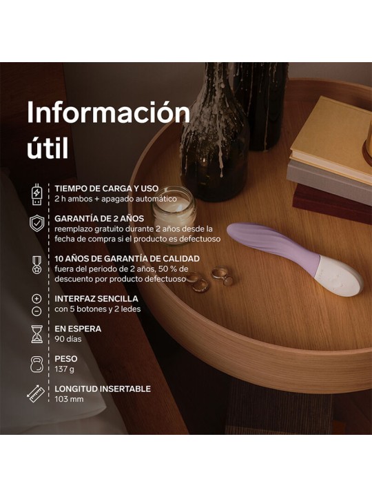 LELO - MONA TWIST VIBRADOR PARA PUNTO G RECARGABLE APP CONTROL LAVANDA