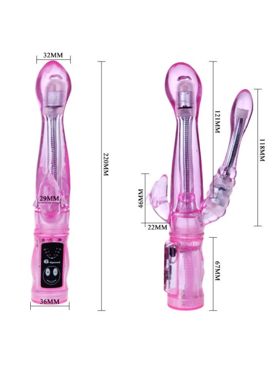 BAILE - VIBRADOR FLEXIBLE CON ESTIMULADOR ANAL