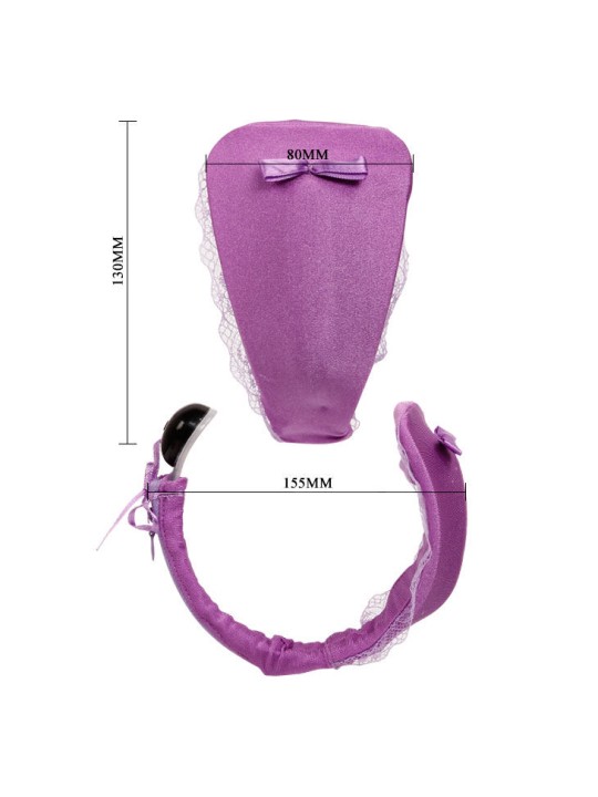 BAILE - THONG WITH VIBRATOR WITH LILAC REMOTE CONTROL