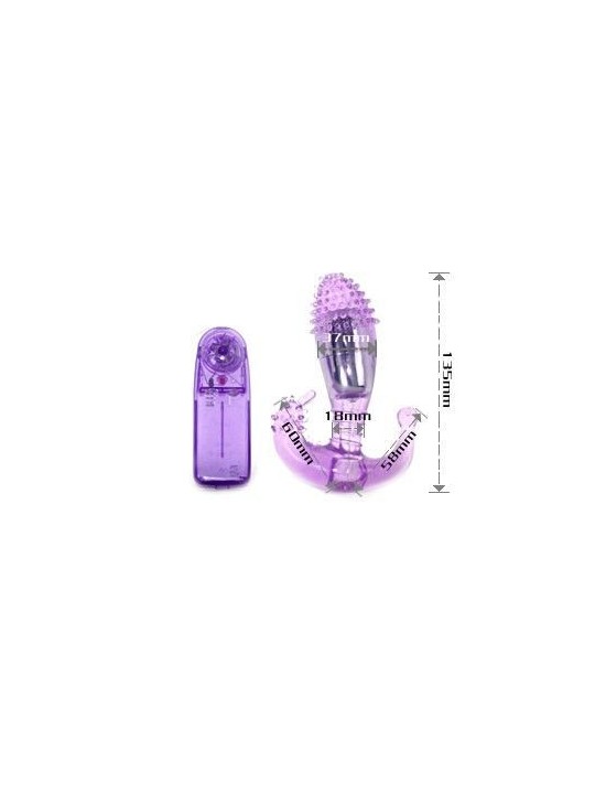 BAILE - ESTIMULADOR VAGINAL E ANAL LILAC COM VIBRAO