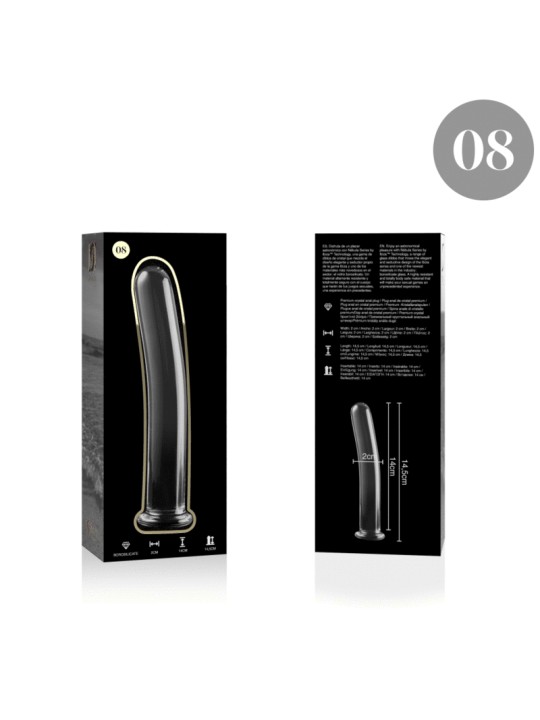 NEBULA SERIES BY IBIZA - MODELO 8 DILDO CRISTAL TRANSPARENTE 14.5 CM -