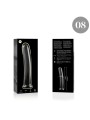 NEBULA SERIES BY IBIZA - MODEL 8 DILDO BOROSILICATE GLASS CLEAR 14.5 C