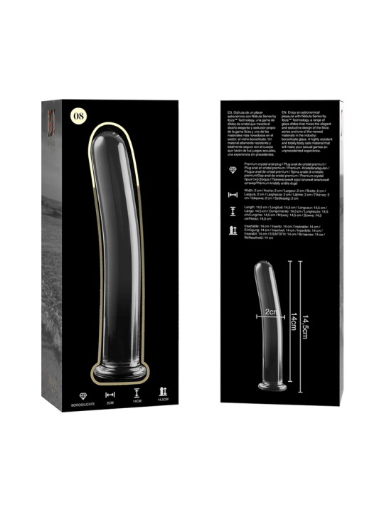 NEBULA SERIES BY IBIZA - MODELO 8 DILDO VIDRO BOROSILICADO TRANSPARENT