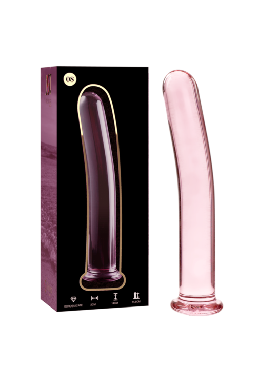NEBULA SERIES BY IBIZA - MODELO 8 DILDO VIDRO BOROSILICADO ROSA 14.5 C