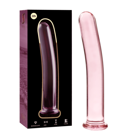NEBULA SERIES BY IBIZA - MODELO 8 DILDO VIDRO BOROSILICADO ROSA 14.5 C