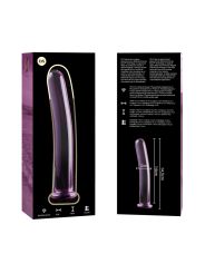 NEBULA SERIES BY IBIZA - MODEL 8 DILDO BOROSILICATE GLASS PINK 14.5 CM