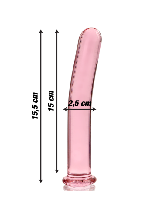 NEBULA SERIES BY IBIZA - MODEL 9 ROZE BOROSILICATE GLAS DILDO 15,5 CM 