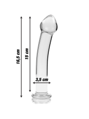 NEBULA SERIES BY IBIZA - MODELO 11 DILDO VIDRO BOROSILICADO TRANSPAREN