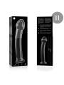 NEBULA SERIES BY IBIZA - MODEL 11 DILDO BOROSILICATE GLASS CLEAR 16 CM