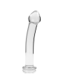 NEBULA SERIES BY IBIZA - MODEL 11 DILDO BOROSILICATE GLASS CLEAR 16 CM