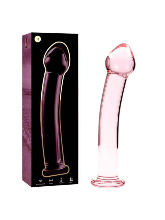 NEBULA SERIES BY IBIZA - MODELL 11 DILDO BOROSILIKATGLAS ROSA 16 CM -O