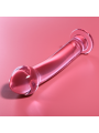 NEBULA SERIES BY IBIZA - MODEL 11 DILDO BOROSILICATE GLASS PINK 16 CM 