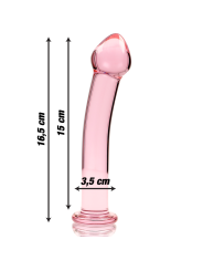 NEBULA SERIES BY IBIZA - MODELO 11 DILDO VIDRO BOROSILICADO ROSA 16 CM