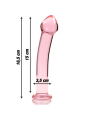 NEBULA SERIES BY IBIZA - MODEL 11 DILDO BOROSILICATE GLASS PINK 16 CM 