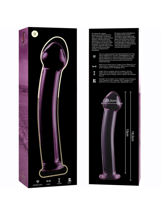 NEBULA SERIES BY IBIZA - MODELO 11 DILDO CRISTAL ROSA 16 CM -O- 3 CM