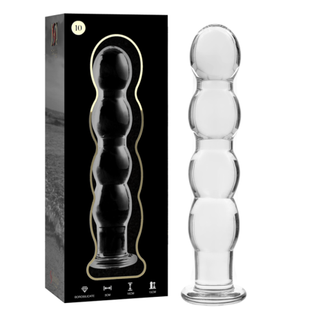NEBULA SERIES BY IBIZA - MODELL 10 DILDO BOROSILIKATGLAS KLAR 16.5 CM 
